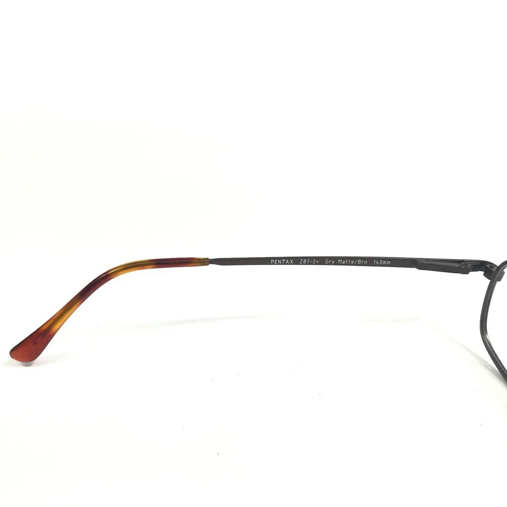 Pentax Safety Eyeglasses Frames Steel 400 Brown Gry Matte/Brn Z87-2+ 48-20-140